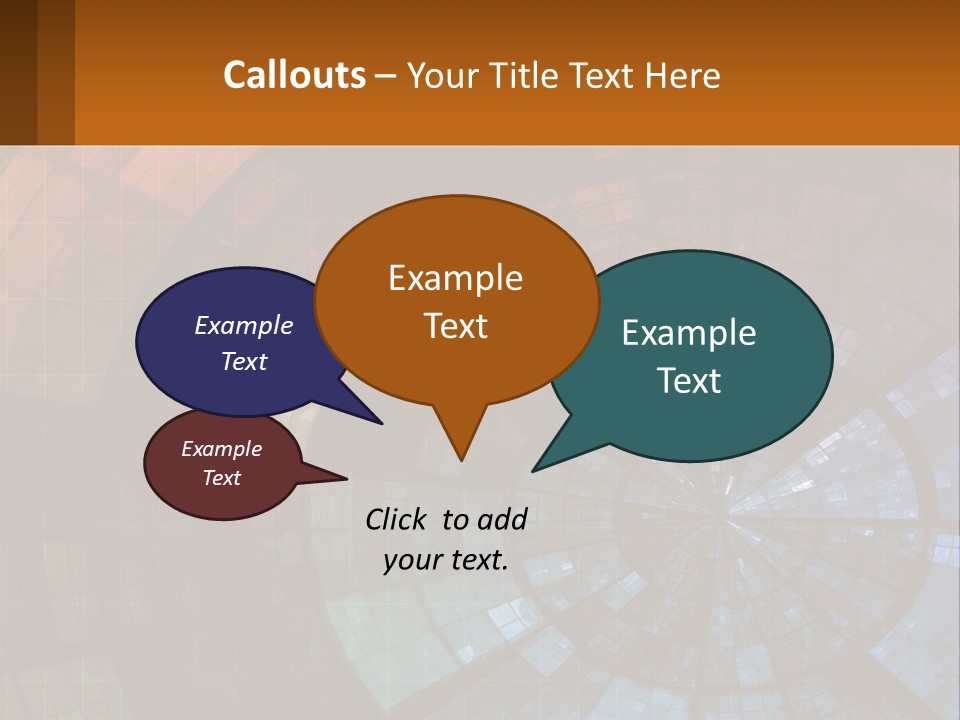 A Colorful Abstract Background With A Circular Design PowerPoint Template