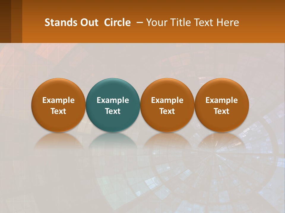 A Colorful Abstract Background With A Circular Design PowerPoint Template