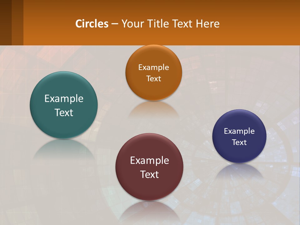 A Colorful Abstract Background With A Circular Design PowerPoint Template