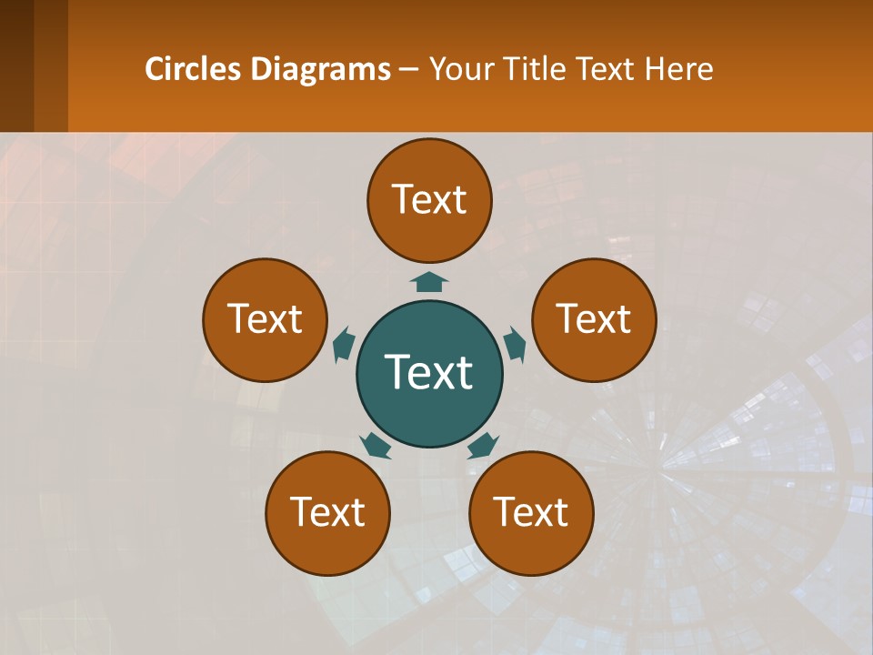 A Colorful Abstract Background With A Circular Design PowerPoint Template