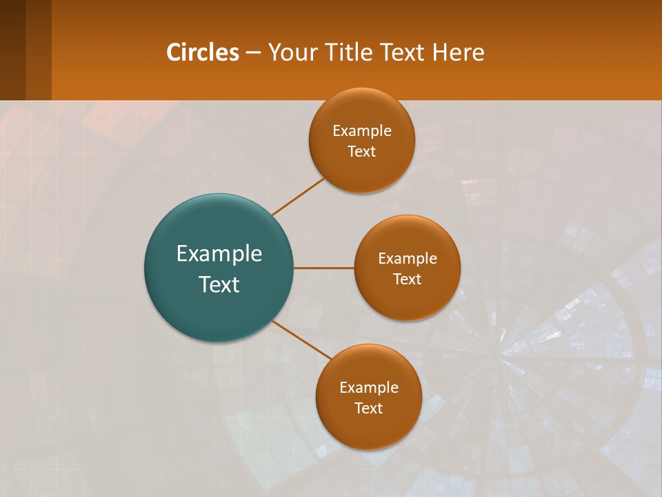 A Colorful Abstract Background With A Circular Design PowerPoint Template