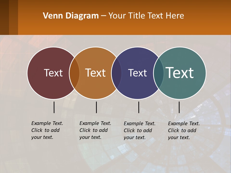 A Colorful Abstract Background With A Circular Design PowerPoint Template