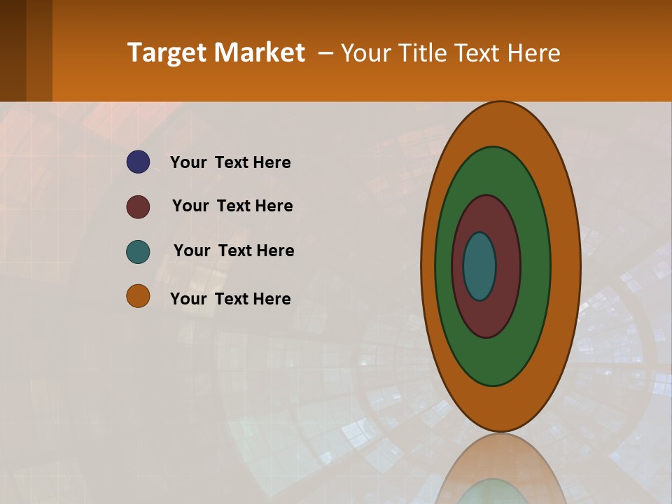 A Colorful Abstract Background With A Circular Design PowerPoint Template