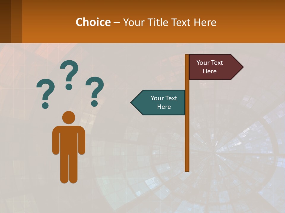 A Colorful Abstract Background With A Circular Design PowerPoint Template