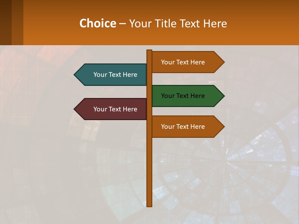 A Colorful Abstract Background With A Circular Design PowerPoint Template