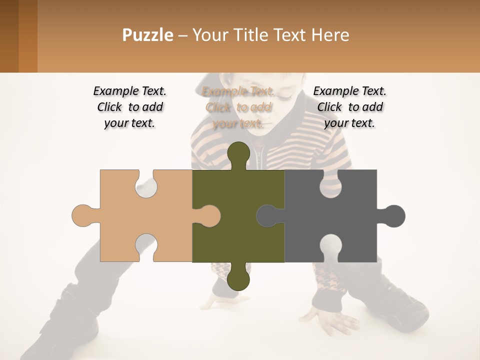 A Young Boy Sitting On The Ground With A Hat On PowerPoint Template