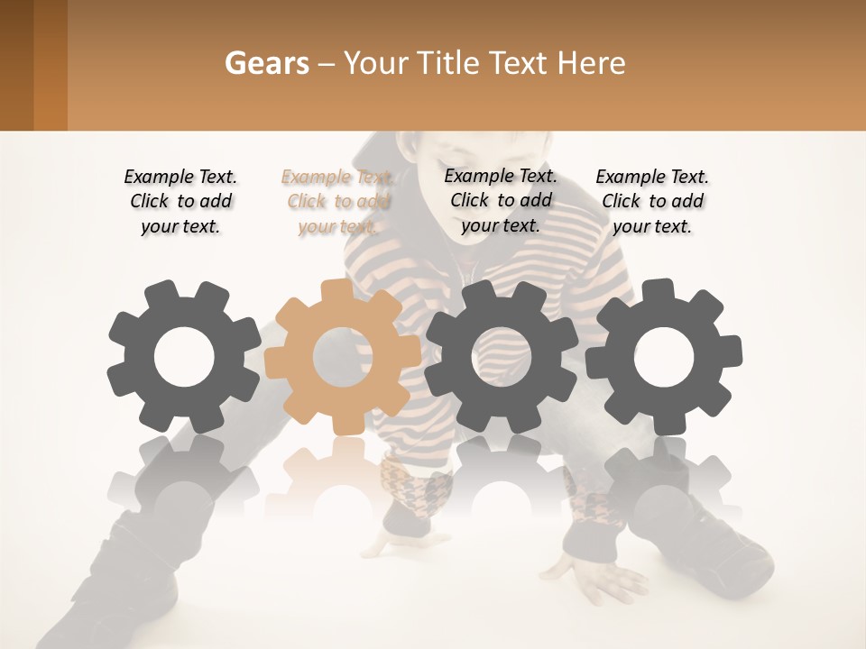 A Young Boy Sitting On The Ground With A Hat On PowerPoint Template