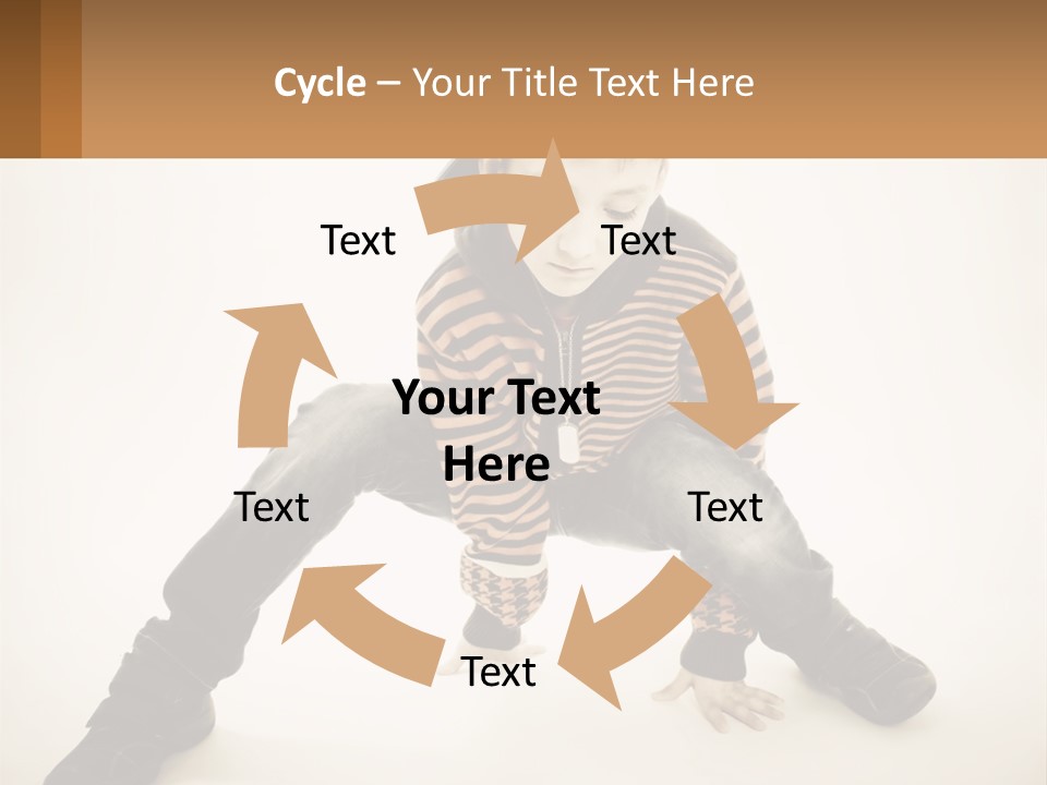 A Young Boy Sitting On The Ground With A Hat On PowerPoint Template