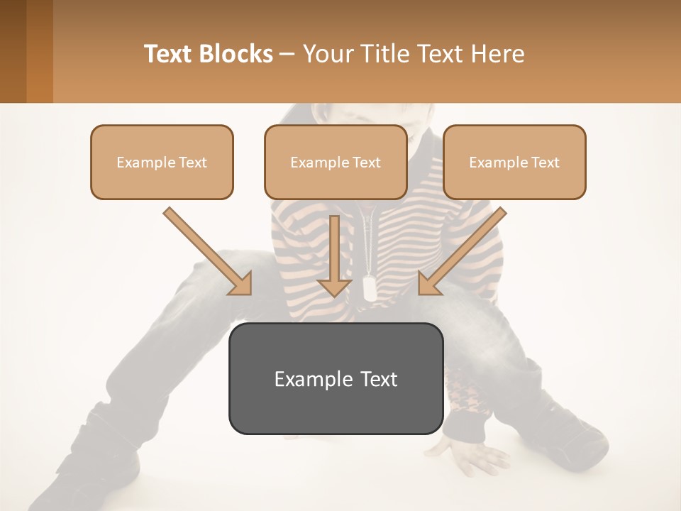 A Young Boy Sitting On The Ground With A Hat On PowerPoint Template