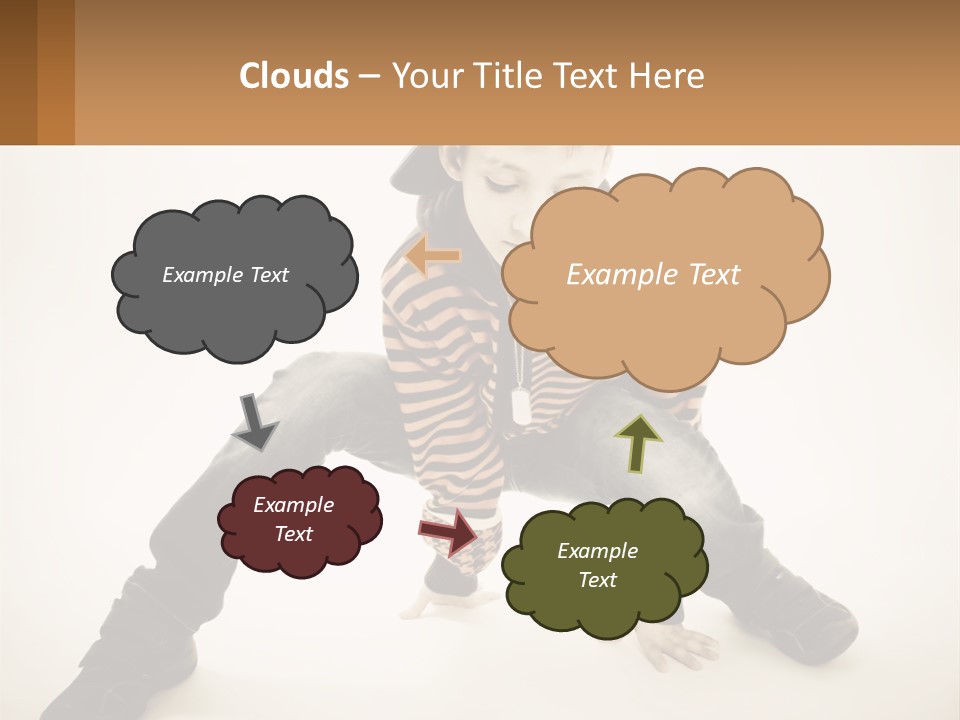 A Young Boy Sitting On The Ground With A Hat On PowerPoint Template