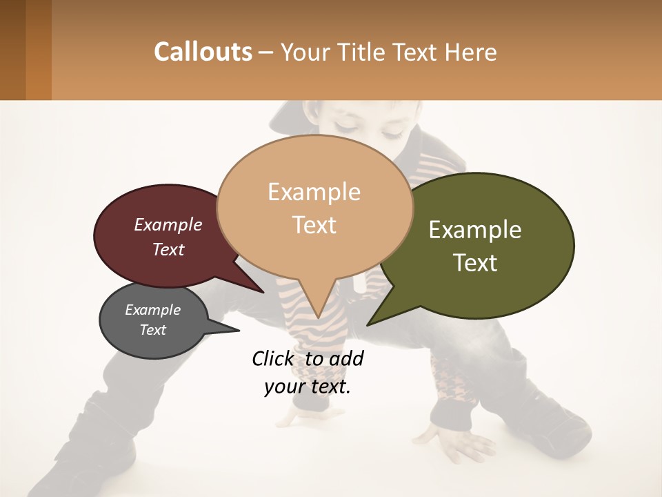 A Young Boy Sitting On The Ground With A Hat On PowerPoint Template