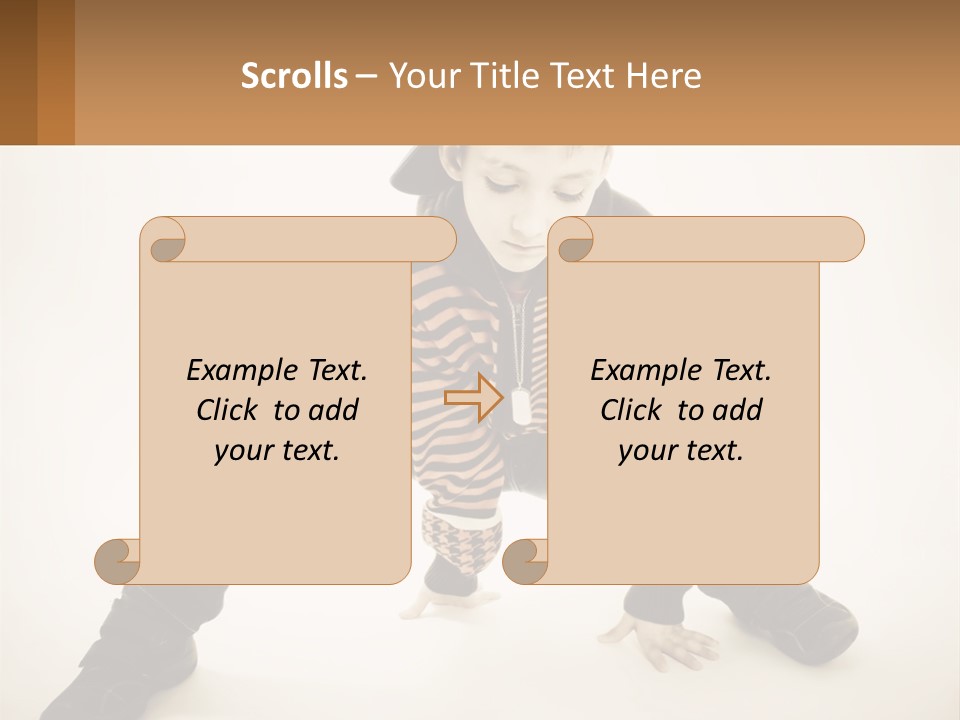 A Young Boy Sitting On The Ground With A Hat On PowerPoint Template