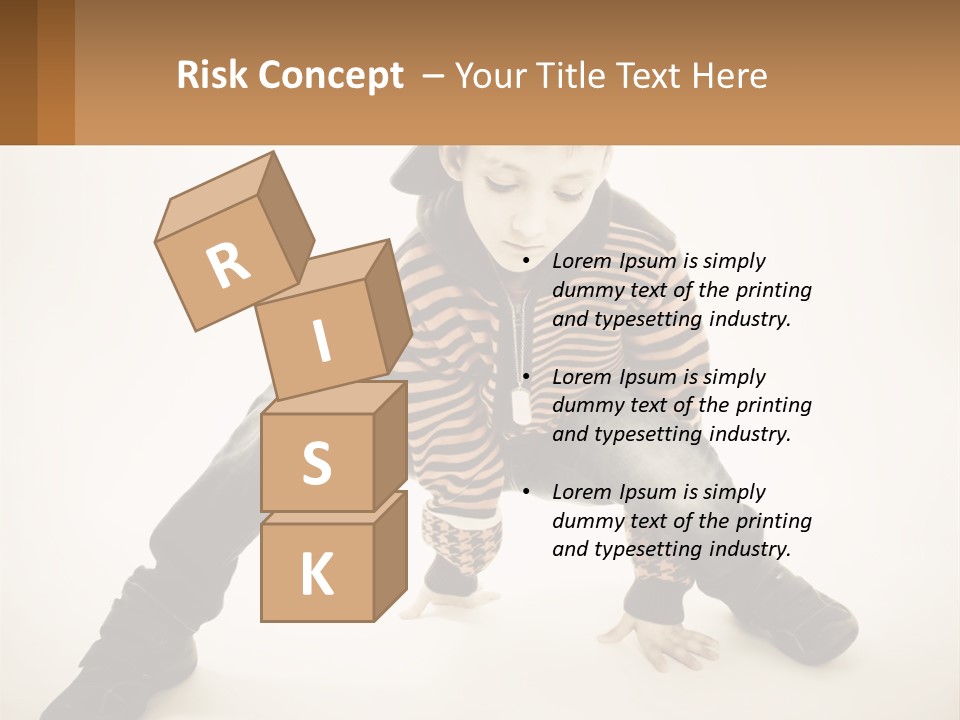 A Young Boy Sitting On The Ground With A Hat On PowerPoint Template