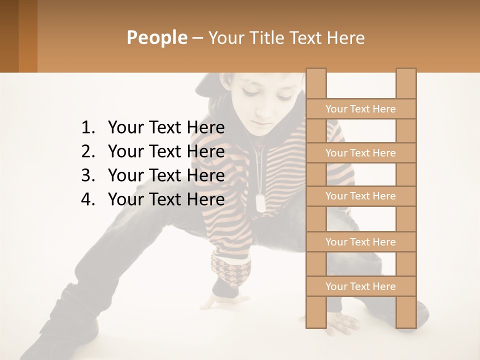 A Young Boy Sitting On The Ground With A Hat On PowerPoint Template
