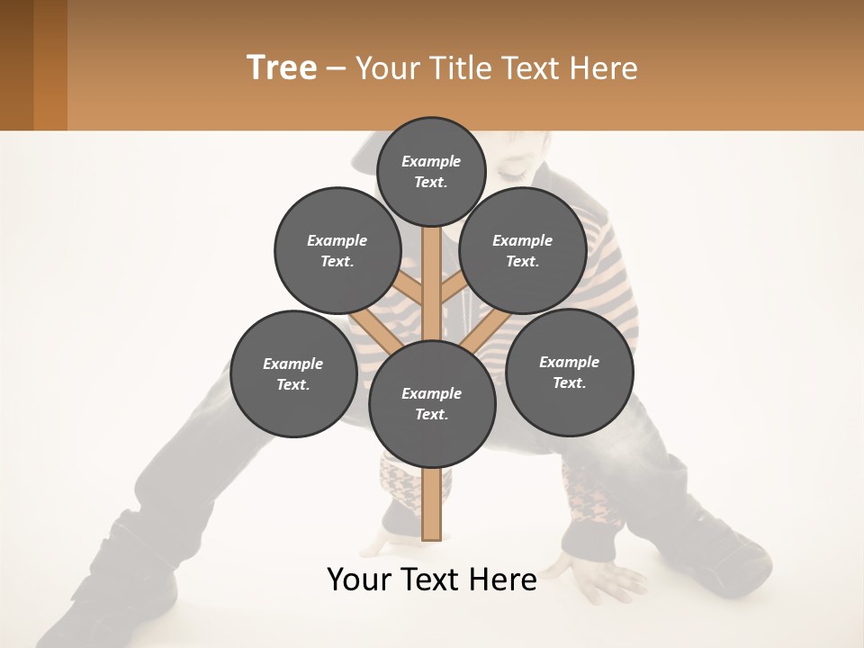 A Young Boy Sitting On The Ground With A Hat On PowerPoint Template