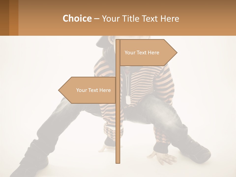 A Young Boy Sitting On The Ground With A Hat On PowerPoint Template