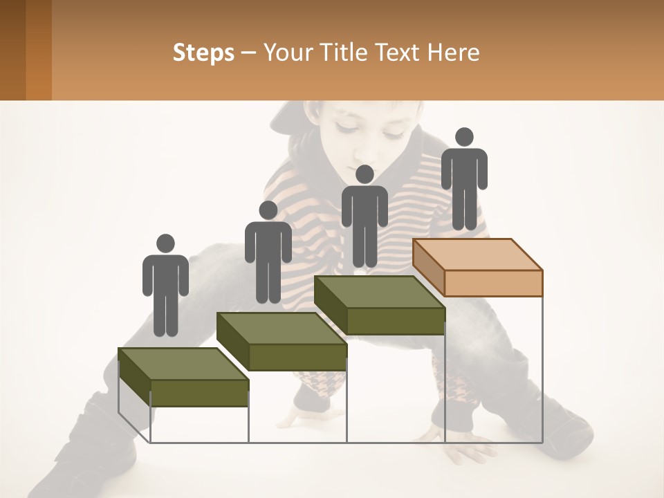 A Young Boy Sitting On The Ground With A Hat On PowerPoint Template