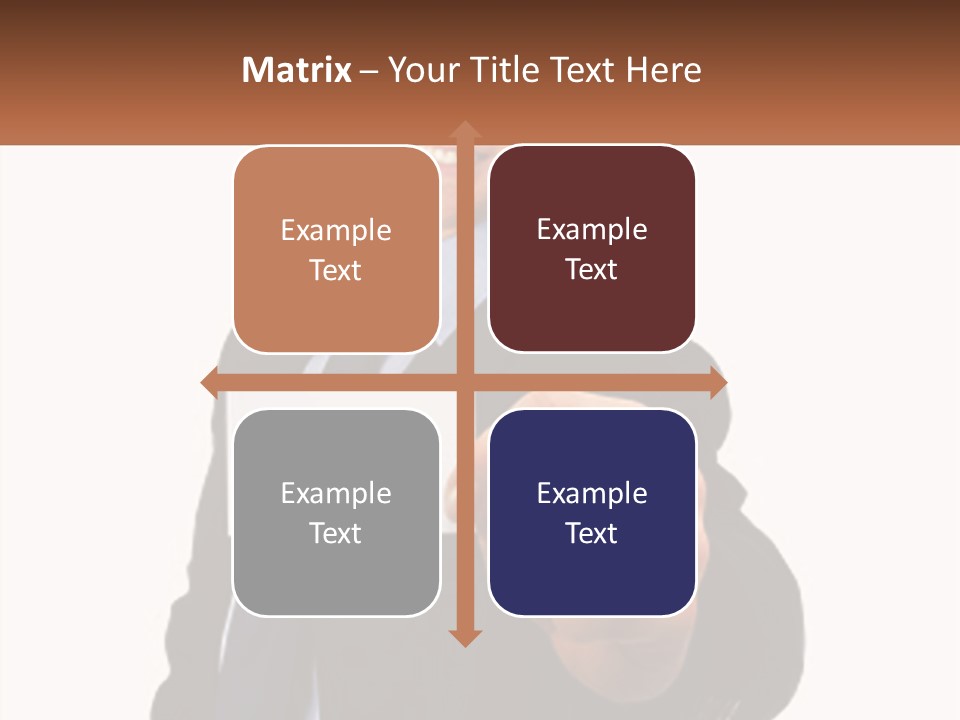 A Man In A Suit Holding A Business Card PowerPoint Template