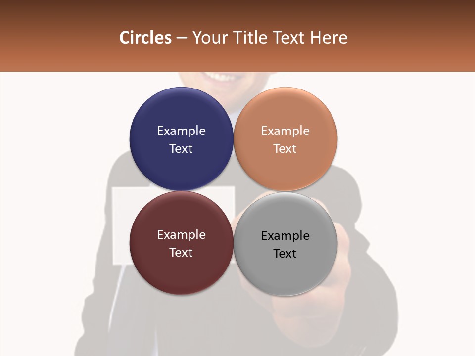 A Man In A Suit Holding A Business Card PowerPoint Template