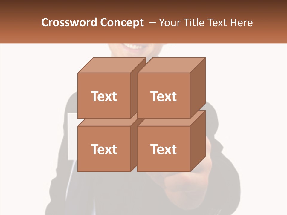 A Man In A Suit Holding A Business Card PowerPoint Template