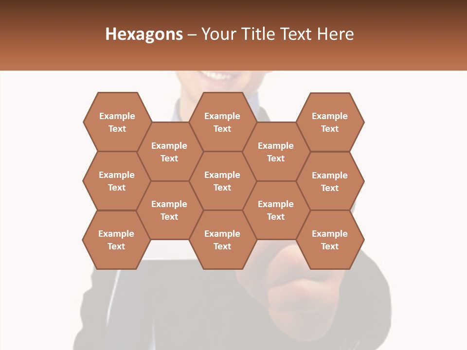 A Man In A Suit Holding A Business Card PowerPoint Template