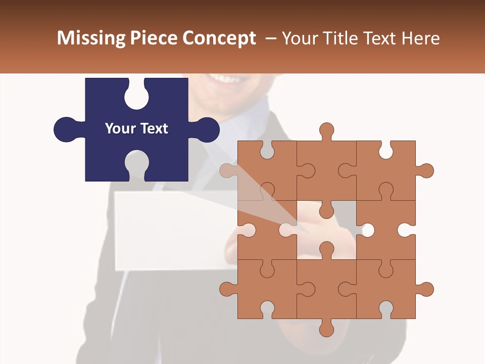 A Man In A Suit Holding A Business Card PowerPoint Template