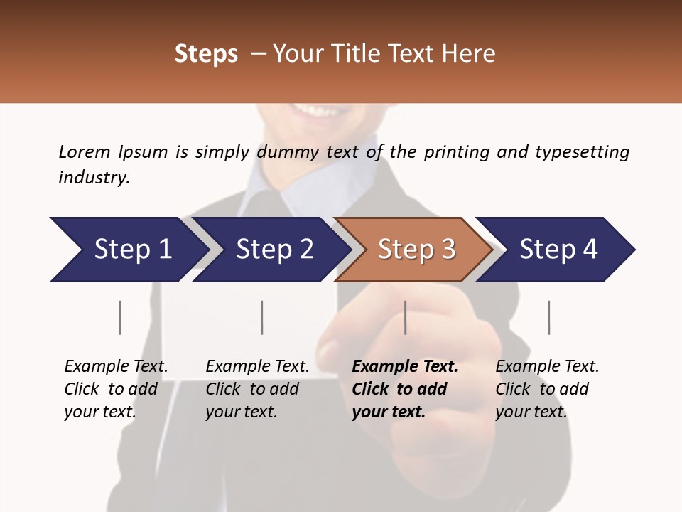 A Man In A Suit Holding A Business Card PowerPoint Template