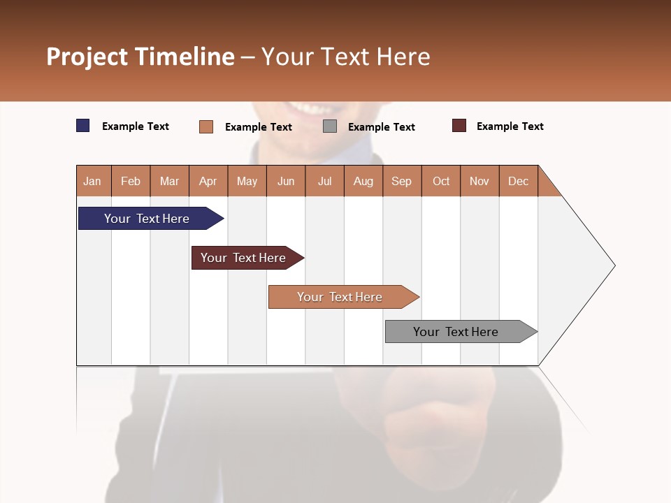A Man In A Suit Holding A Business Card PowerPoint Template