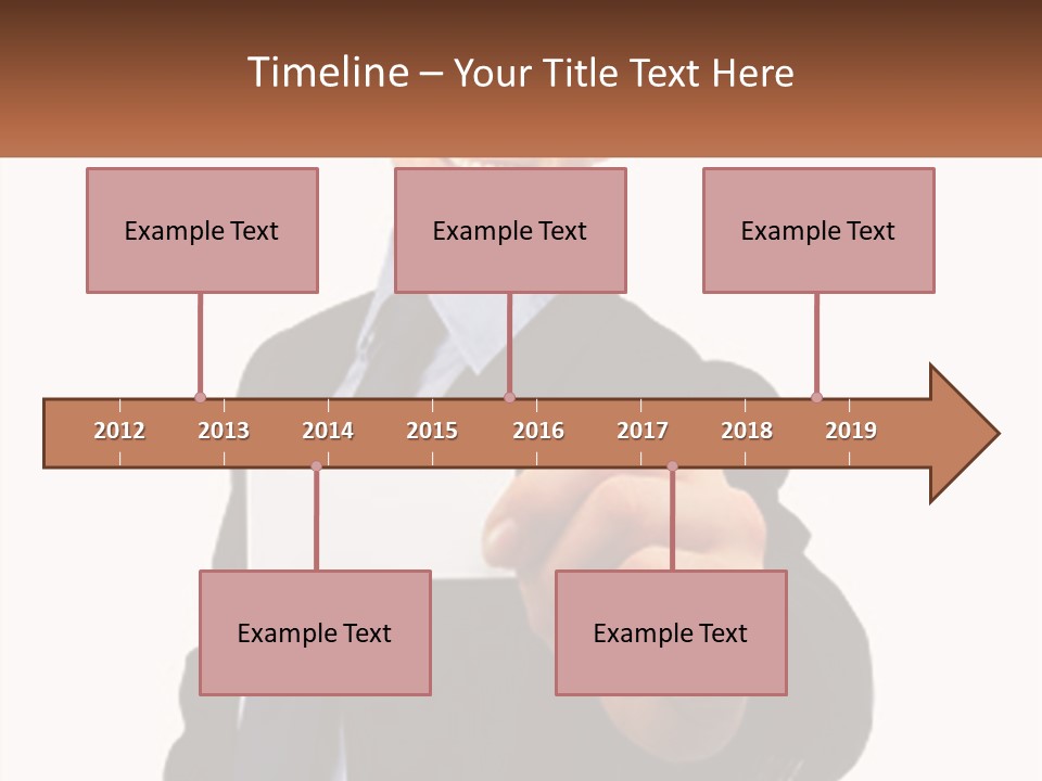 A Man In A Suit Holding A Business Card PowerPoint Template