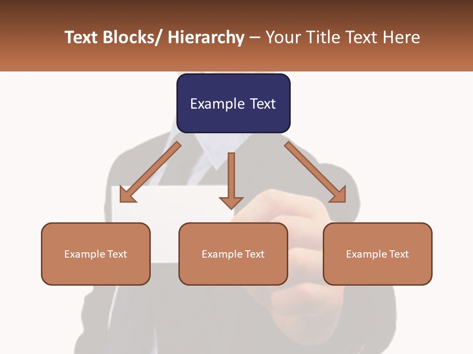 A Man In A Suit Holding A Business Card PowerPoint Template