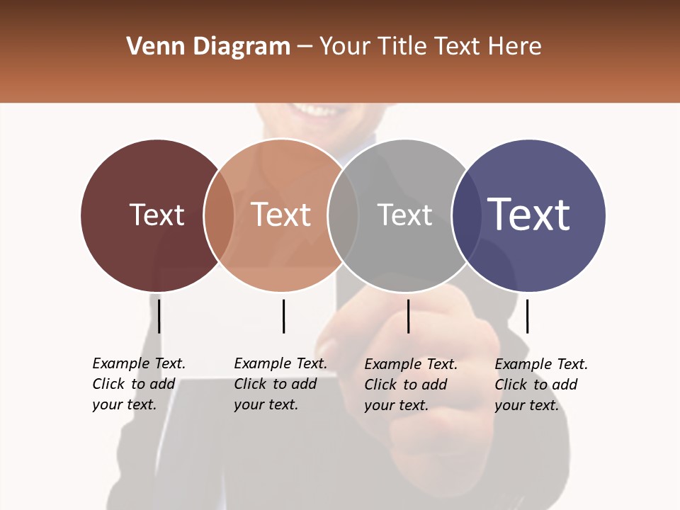 A Man In A Suit Holding A Business Card PowerPoint Template