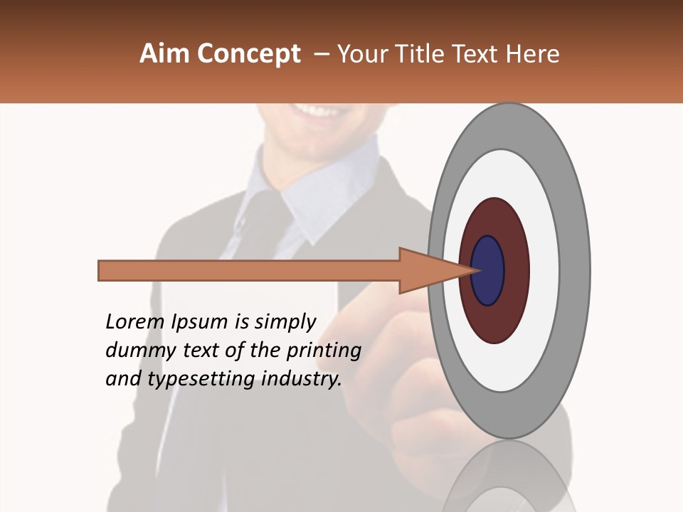 A Man In A Suit Holding A Business Card PowerPoint Template