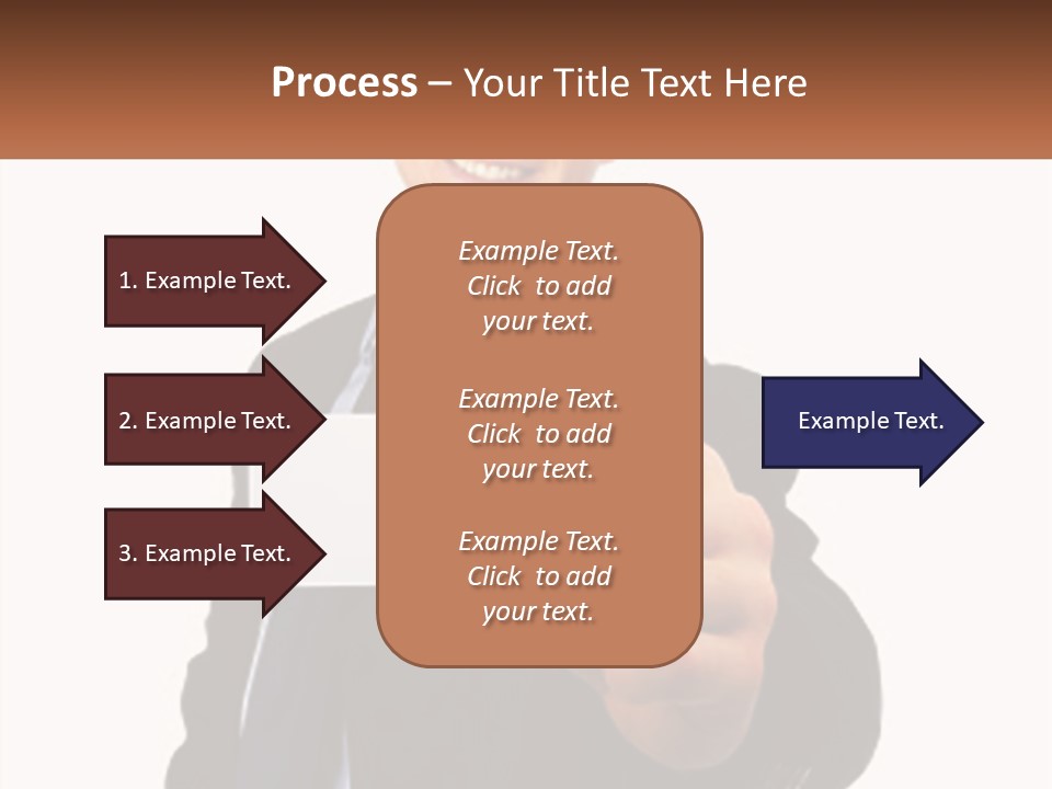 A Man In A Suit Holding A Business Card PowerPoint Template