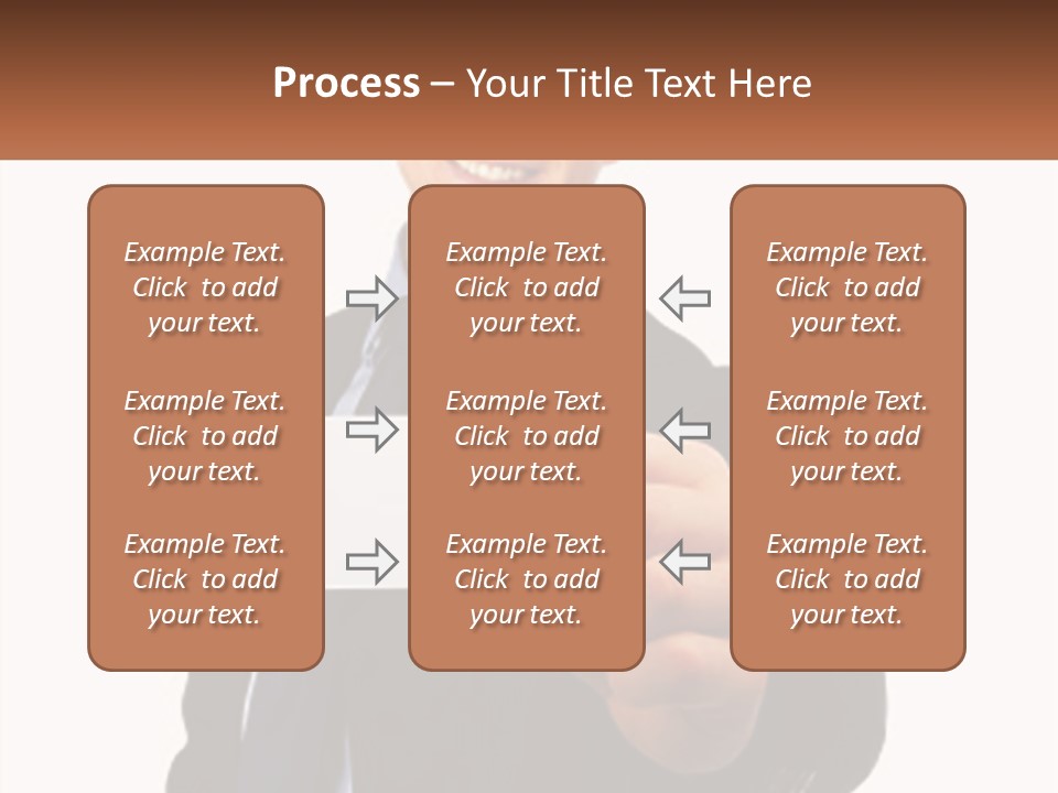 A Man In A Suit Holding A Business Card PowerPoint Template