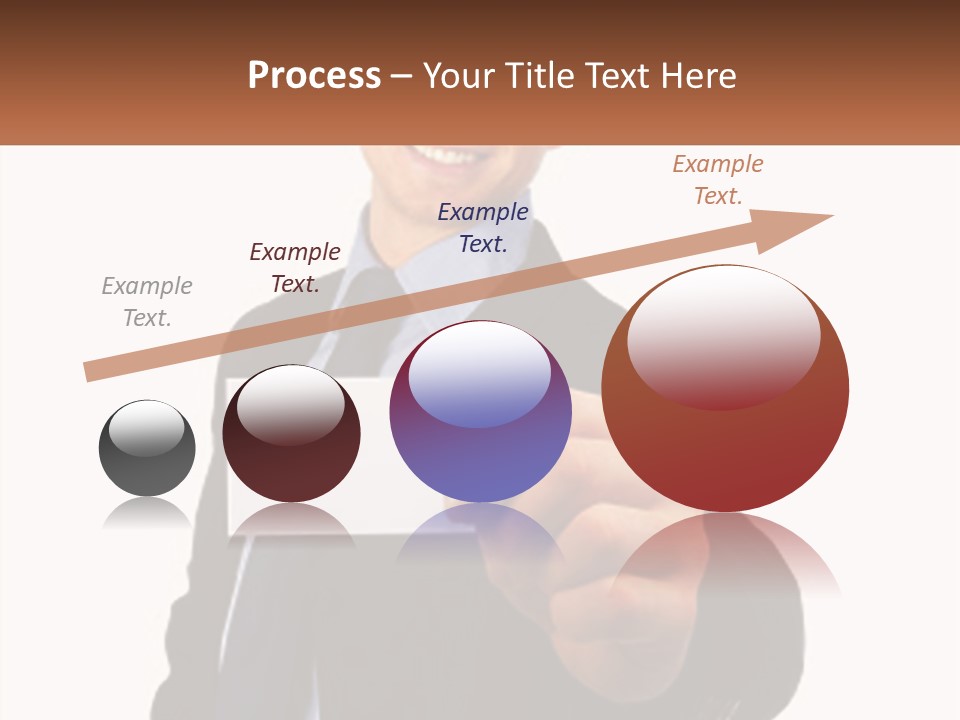 A Man In A Suit Holding A Business Card PowerPoint Template