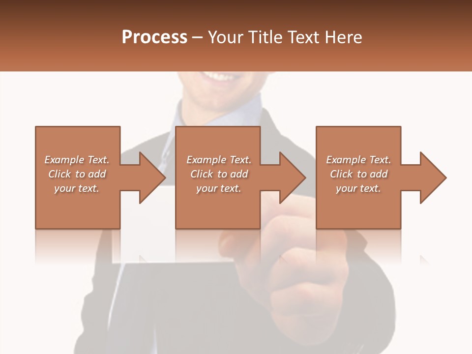 A Man In A Suit Holding A Business Card PowerPoint Template