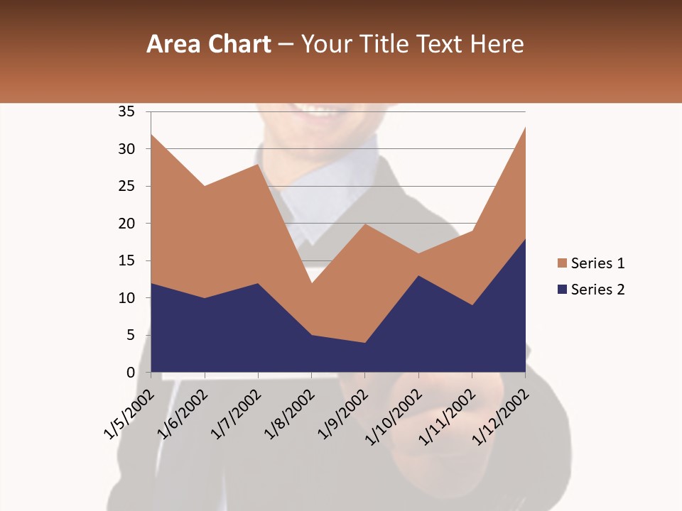 A Man In A Suit Holding A Business Card PowerPoint Template