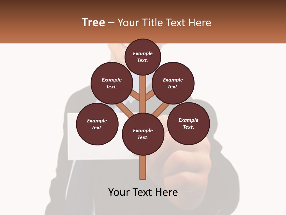 A Man In A Suit Holding A Business Card PowerPoint Template