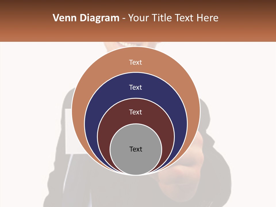 A Man In A Suit Holding A Business Card PowerPoint Template