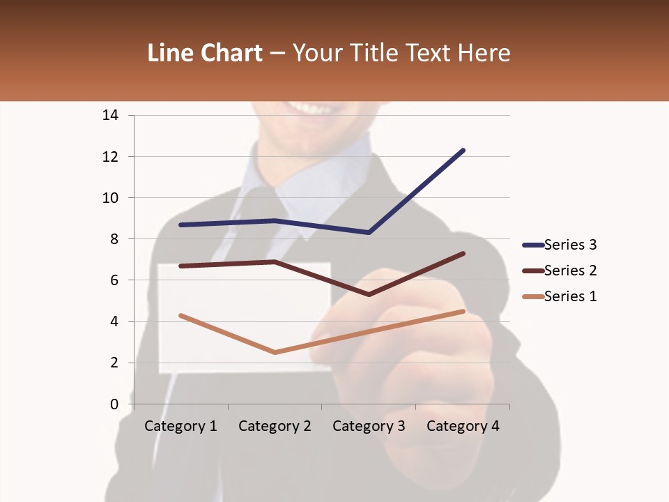 A Man In A Suit Holding A Business Card PowerPoint Template