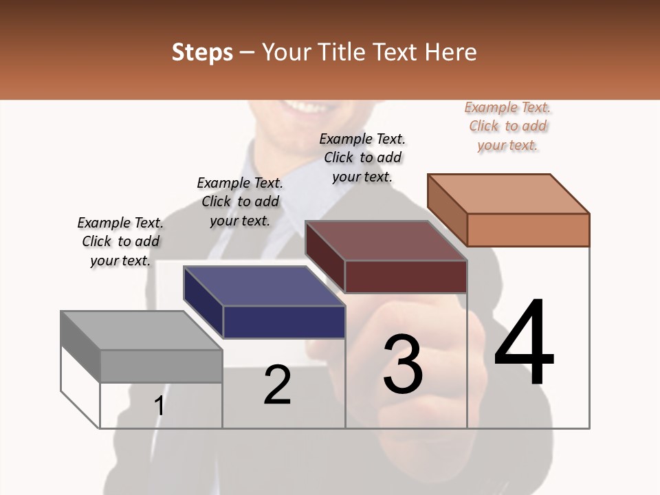 A Man In A Suit Holding A Business Card PowerPoint Template