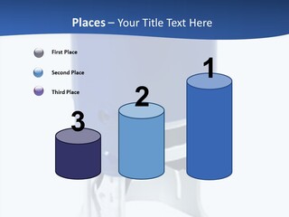 A Blue And White Toilet Paper Dispenser On A White Background PowerPoint Template