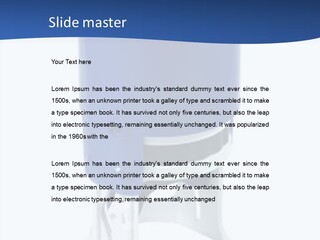 A Blue And White Toilet Paper Dispenser On A White Background PowerPoint Template