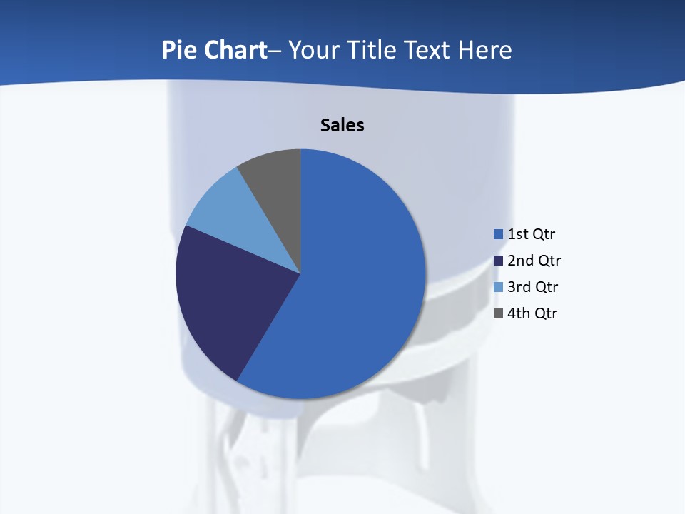 A Blue And White Toilet Paper Dispenser On A White Background PowerPoint Template