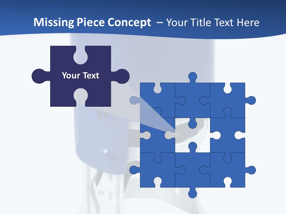 A Blue And White Toilet Paper Dispenser On A White Background PowerPoint Template