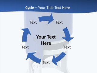 A Blue And White Toilet Paper Dispenser On A White Background PowerPoint Template