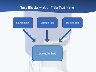 A Blue And White Toilet Paper Dispenser On A White Background PowerPoint Template