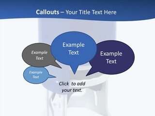 A Blue And White Toilet Paper Dispenser On A White Background PowerPoint Template