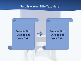 A Blue And White Toilet Paper Dispenser On A White Background PowerPoint Template