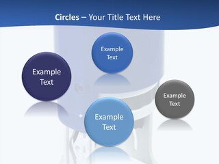 A Blue And White Toilet Paper Dispenser On A White Background PowerPoint Template